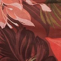 Plus Tropical Floral Print Mesh Cowl Neck Halter Dress