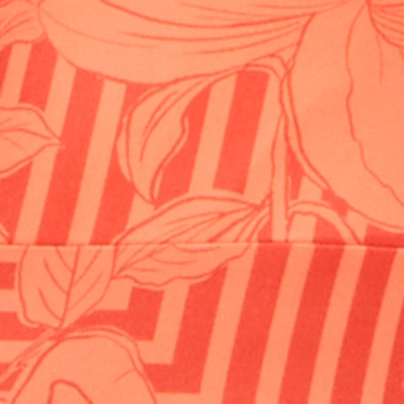 Plus Floral Geometric Striped Bustier Maxi Dress