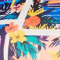 Plus Tropical Vacation Print Maxi Tank Dress