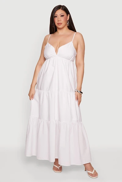 Plus Ruffle Tiered Maxi Dress