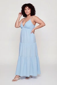 Plus Ruffle Tiered Maxi Dress