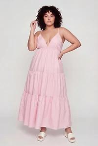 Plus Ruffle Tiered Maxi Dress