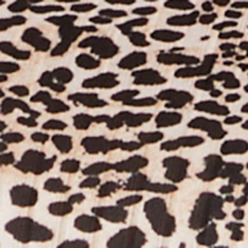 Plus Leopard Print Rib Knit Side Slit Dress