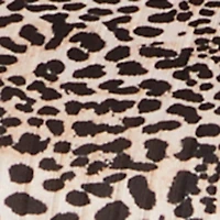 Plus Leopard Print Rib Knit Side Slit Dress