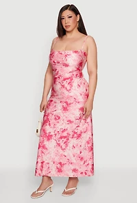 Paisley Print Low Criss Cross Back Maxi Dress