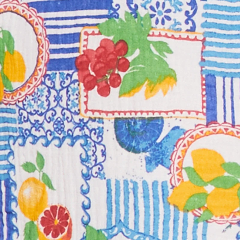 Plus Gauze Knit Patterned Scoop Neck Jumpsuit