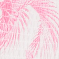 Plus Smocked Top Palm Tree Print Jumpsuit