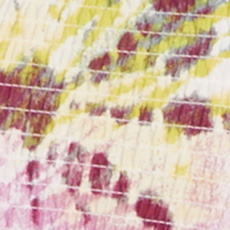 Plus Tie Dye Patterned Smocked Tube Jumpsuit