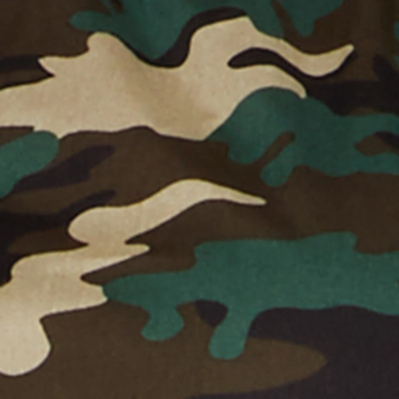 Plus Toggle Drawstring Camouflage Cargo Midi Skirt