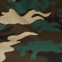 Plus Camouflage Button Front Off The Shoulder Top