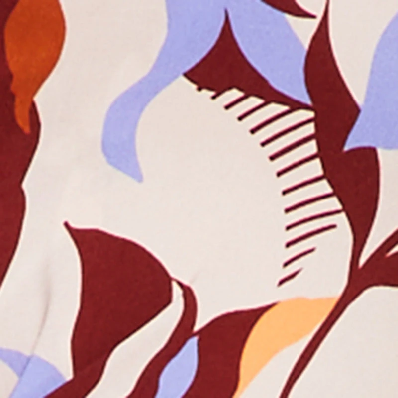 Plus Abstract Floral Drawstring Waist Wide Leg Pants