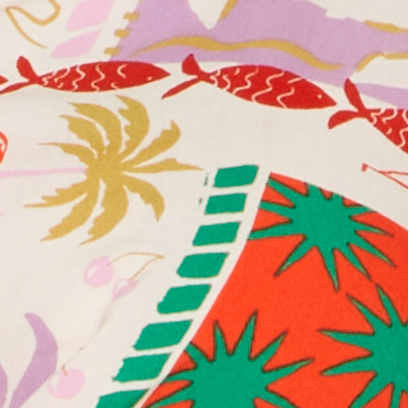 Plus Patterned Cropped Tie Front Shirt