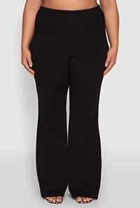Plus High Waisted Flared Pants