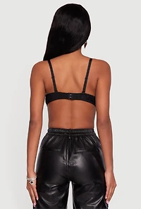 Metallic Beaded Bustier Crop Top