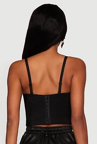 Floral Rhinestone Convertible Bustier Crop Top