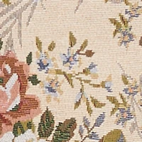 Floral Jacquard Lace Up Back Corset