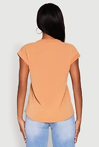 Womens Iris Airy Notch Neck Blouse,
