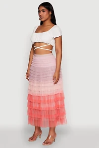 Womens Ruched Tie Back Bubble Sleeve Crop Top, White,