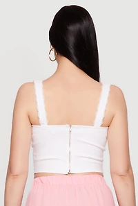 Lace Trim Milkmaid Bustier Crop Top