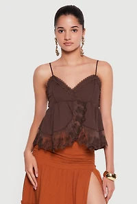 Babydoll Lace Trim Cami