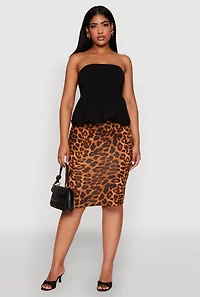 Smocked Back Bubble Hem Blouse