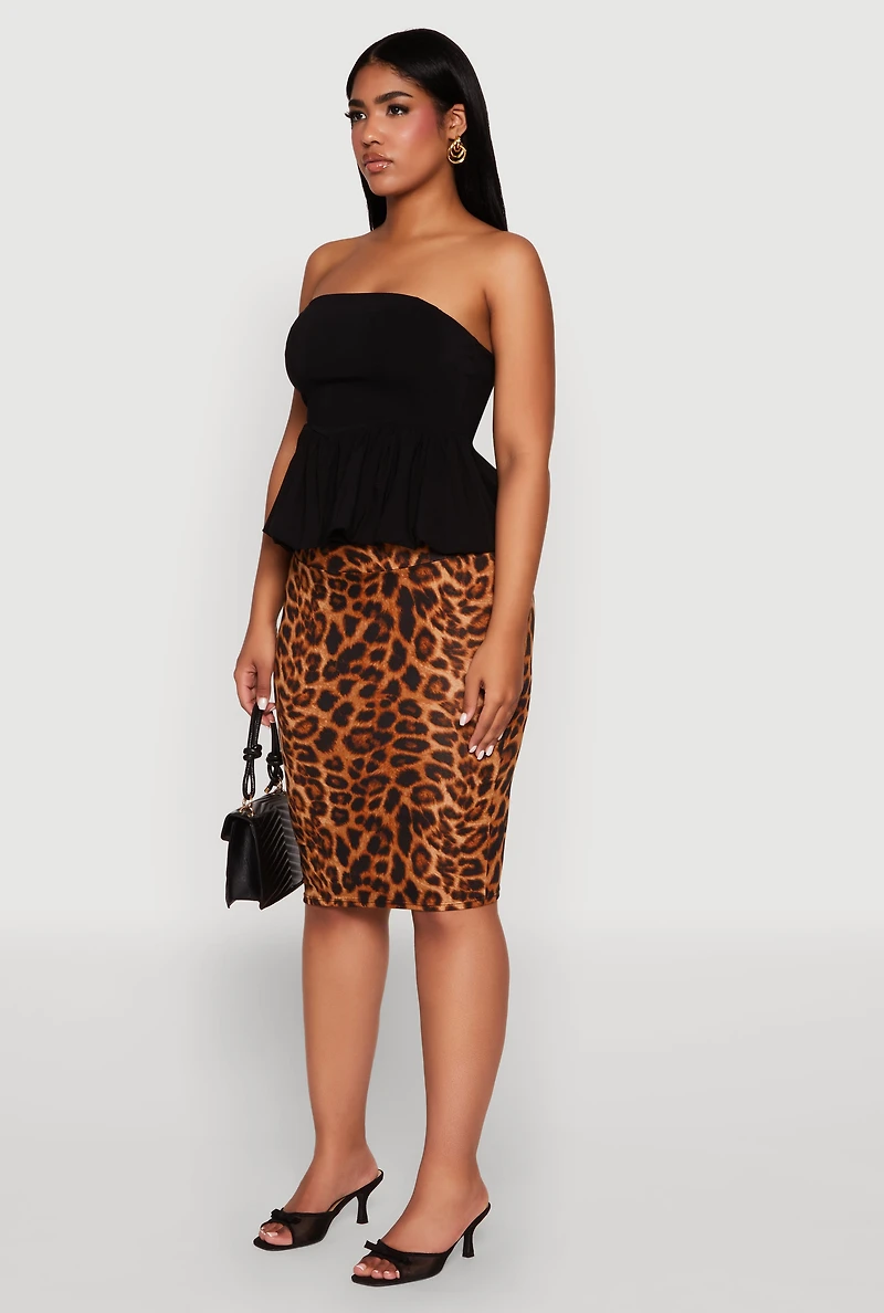 Smocked Back Bubble Hem Blouse