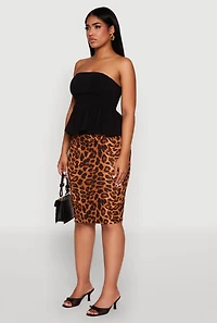 Smocked Back Bubble Hem Blouse