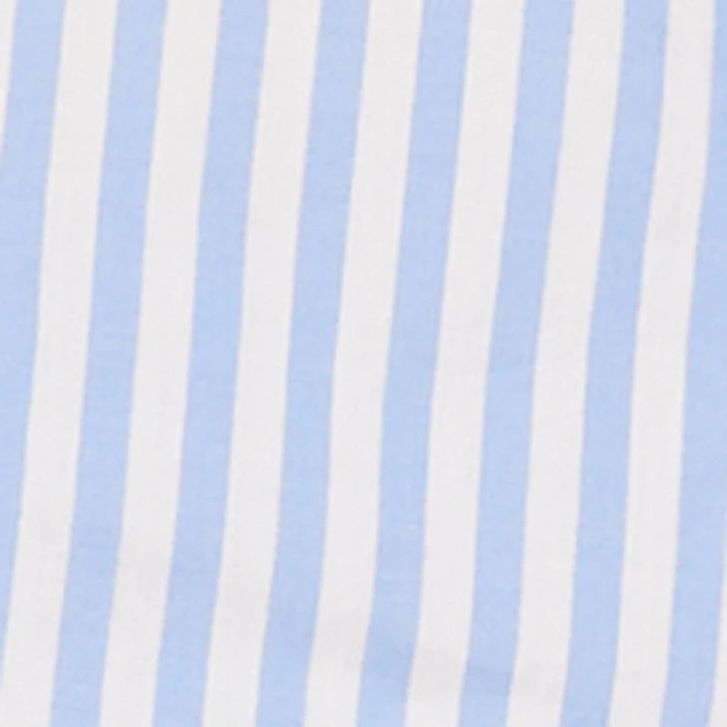 Striped Button Front Long Sleeve Blouse