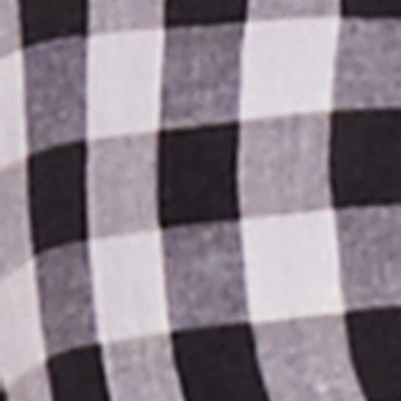 Chic Lace Trim Gingham Smocked Blouse