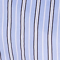 Striped Bubble Sleeve Cropped Blouse