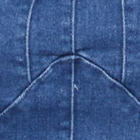 Denim Frayed Hem Peplum Tube Top