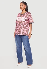 Courage Graphic Contrast Trim Mesh Jersey