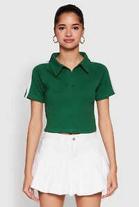 Since 1984 Graphic Cropped Polo Shirt