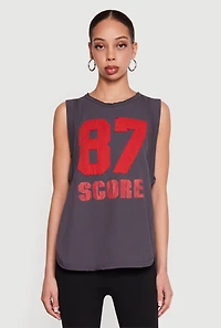 Open Side Graphic Muscle Tee