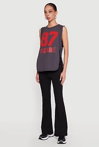 Open Side Graphic Muscle Tee