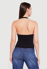 Varsity Graphic Halter Top