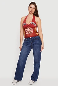 Varsity Graphic Halter Top