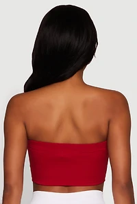 Womens Trendy Strapless Varsity Stripe Tube Top,