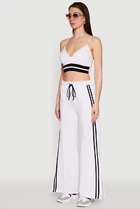 Trendy Scuba V Neck Bralette with Contrast Trim