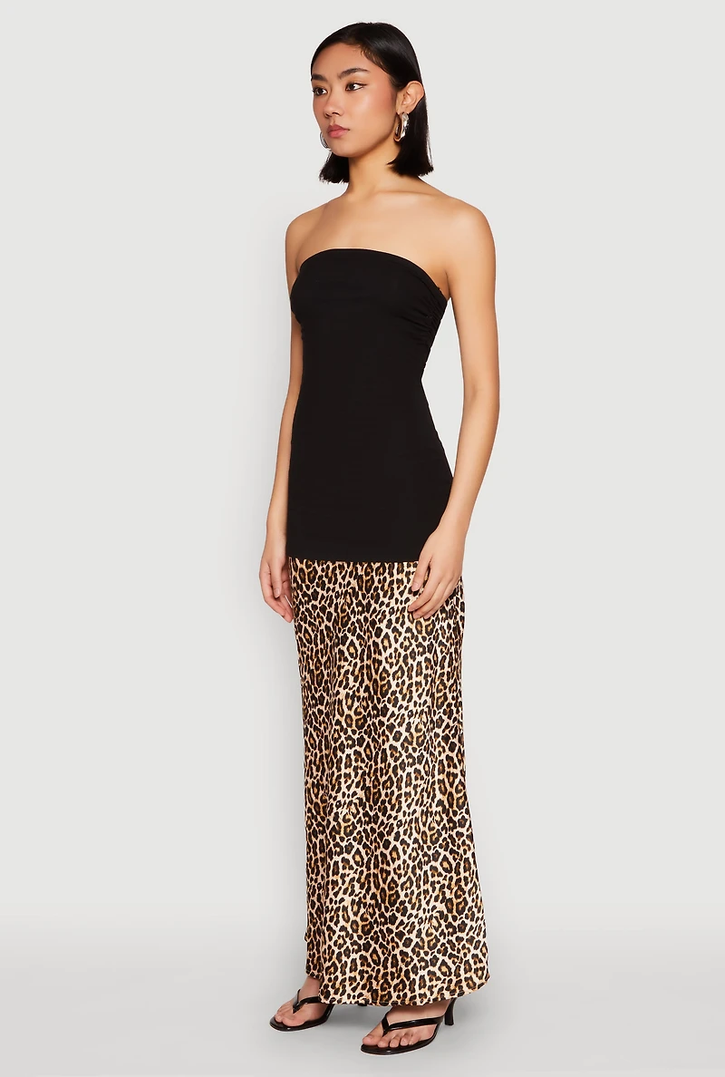 Womens Ruched Side Tube Top, M