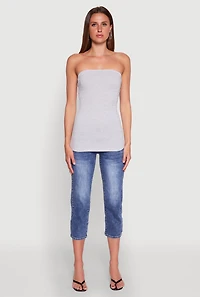 Womens Ruched Side Tube Top, L