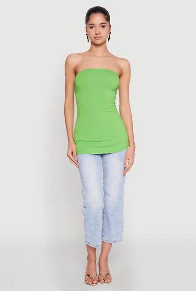 Womens Ruched Side Tube Top,