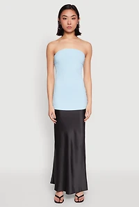 Womens Ruched Side Tube Top,