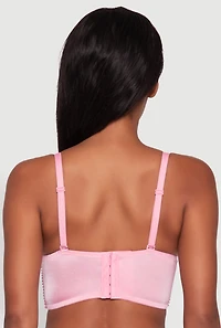 Womens Gemstone Faux Pearl Beaded Bustier Top, Pink, Size M