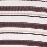 Striped Ribbed Knit Cropped Tank Top