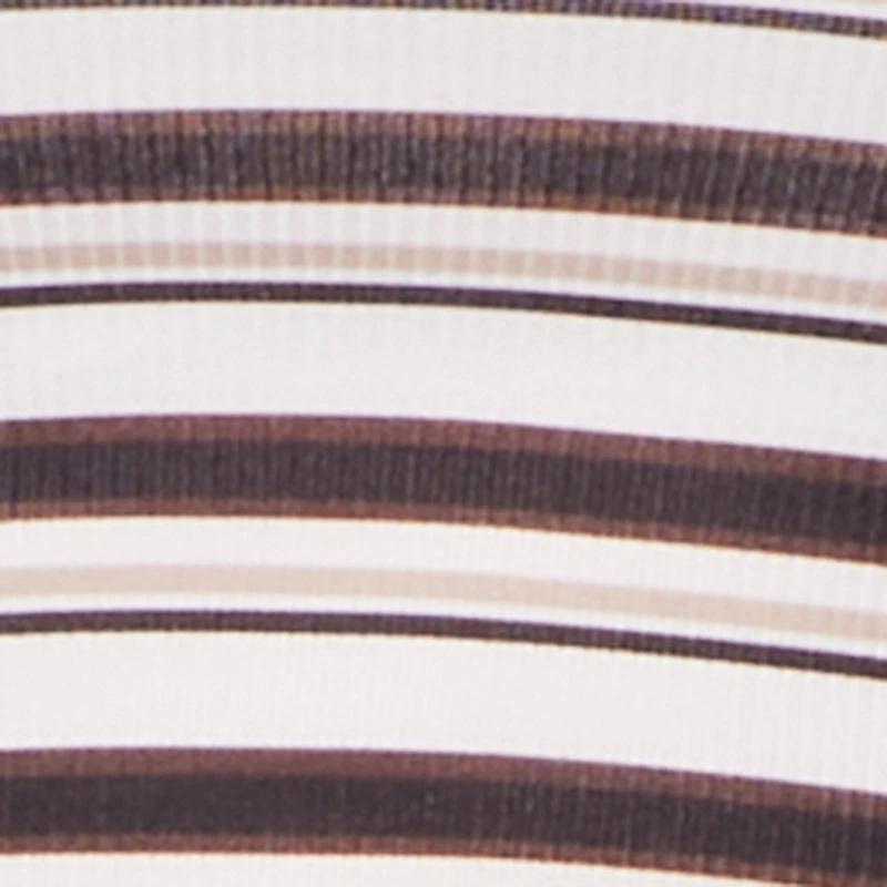 Striped Ribbed Knit Cropped Tank Top