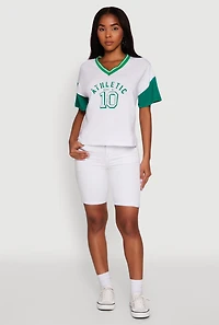 Athletic Dept Graphic V Neck Baseball Tee