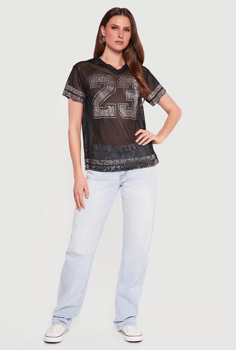 23 Rhinestone Studded Jersey
