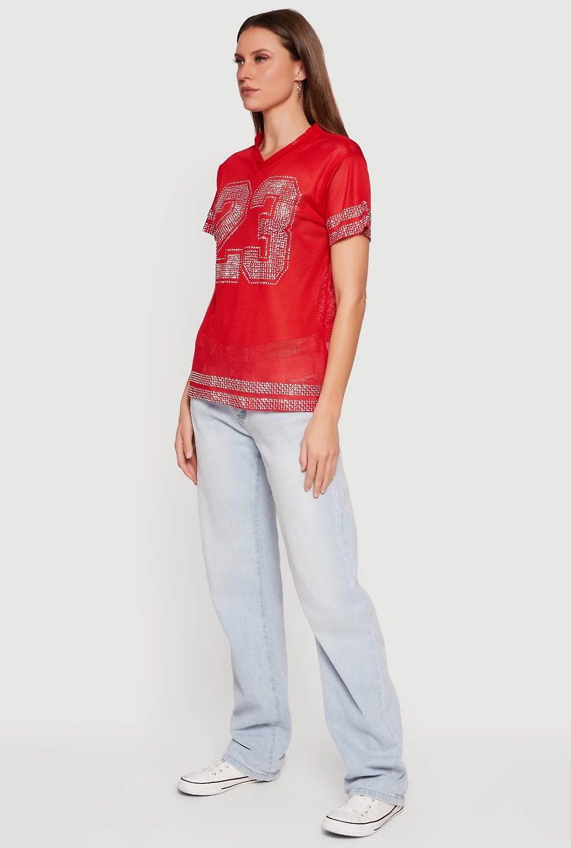 23 Rhinestone Studded Jersey