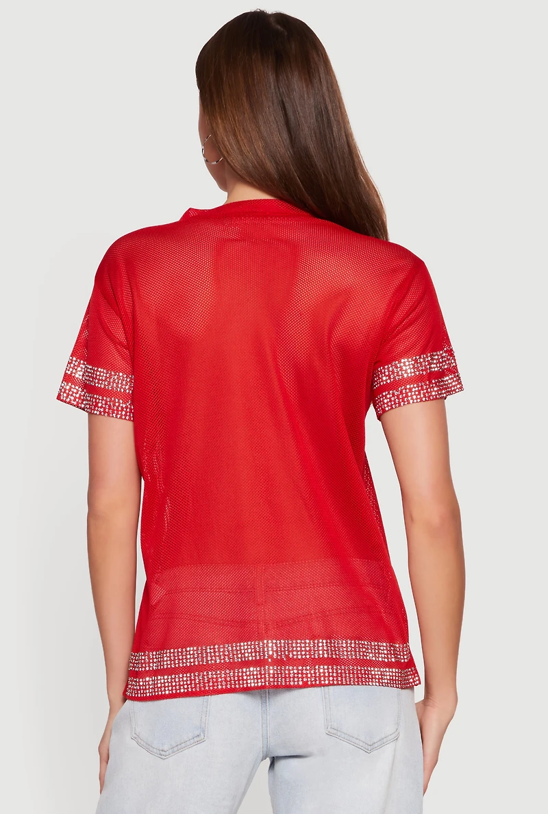 23 Rhinestone Studded Jersey